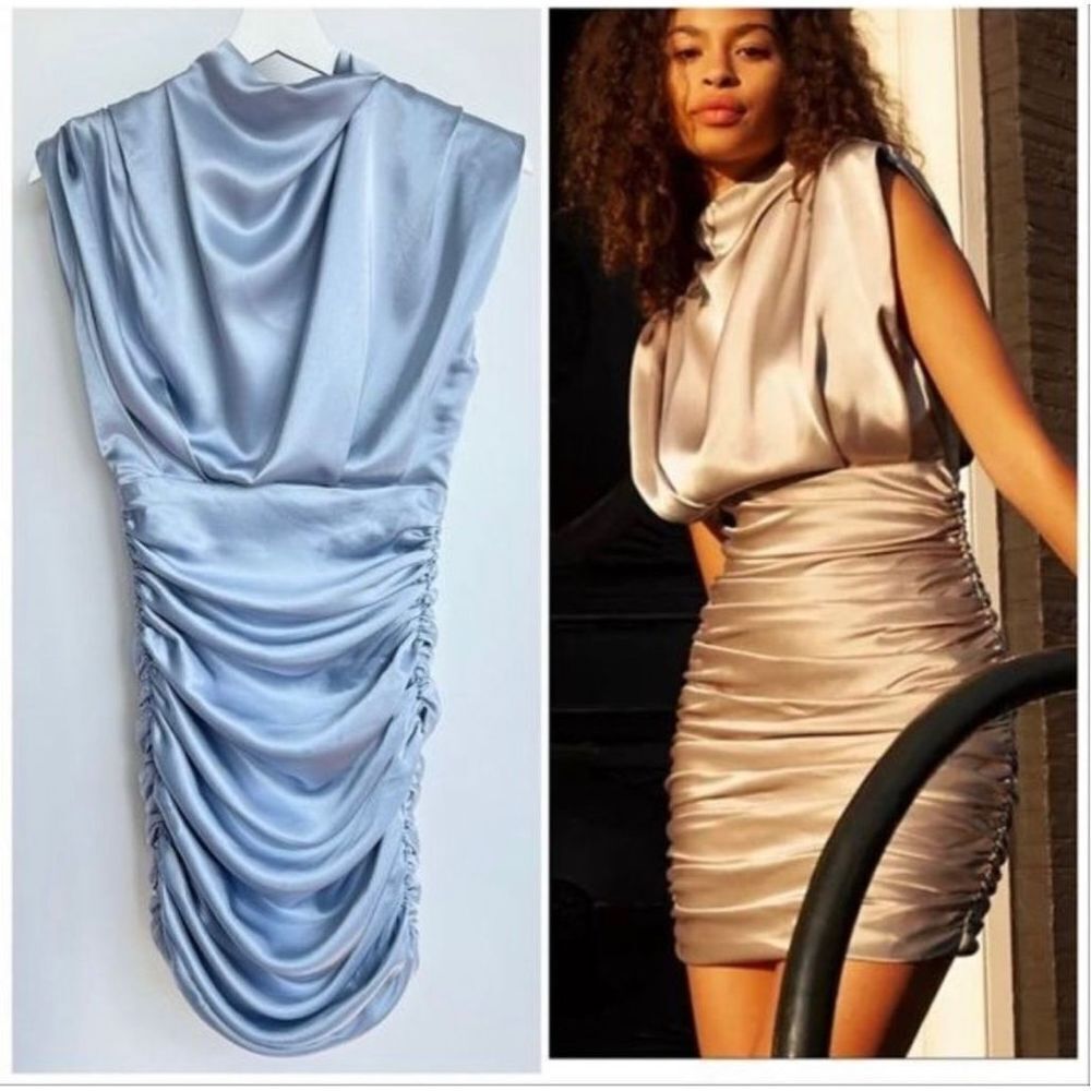Aritzia Babaton Ten Hasek Light Blue Mini Dress